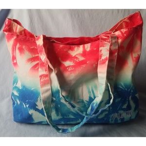 American Palm Tree Tie Dye Beach Tote